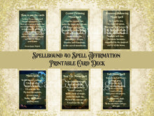 Load image into Gallery viewer, Spellbound 40 Spell Affirmation Printable Card Deck with Magical Spells To Create Your Best Life, Digital Download.