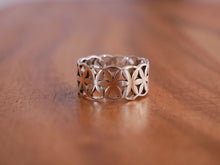 Load image into Gallery viewer, Solid Frangipani Silver Ring - Ocean Gypsy NZ
