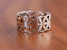 Load image into Gallery viewer, Solid Frangipani Silver Ring - Ocean Gypsy NZ