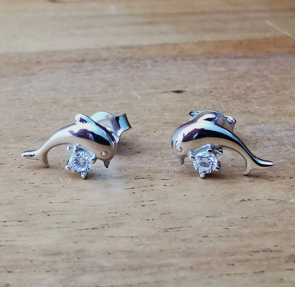 Dolphin earrings silver on sale