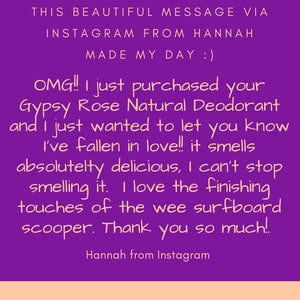 Gypsy Rose Scented Natural Deodorant Arm Balm infused with Kawakawa Oil - Ocean Gypsy NZ