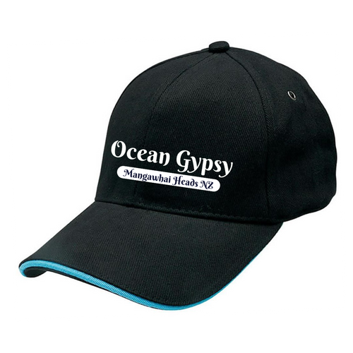 Ocean Gypsy Black Cap with Mangawhai Heads NZ