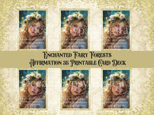 Load image into Gallery viewer, Enchanted Fairy Forest Printable 35 Affirmation Cards, Digital Download No Physical Product