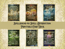 Load image into Gallery viewer, Spellbound 40 Spell Affirmation Printable Card Deck with Magical Spells To Create Your Best Life, Digital Download.
