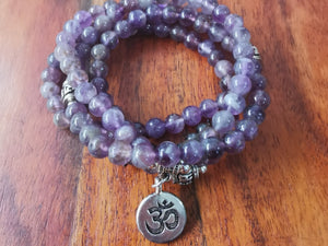 Amethyst Mala Beads - Ocean Gypsy NZ