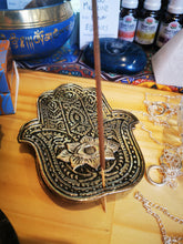 Load image into Gallery viewer, Hamsa Incense Holder Hand - Ocean Gypsy NZ