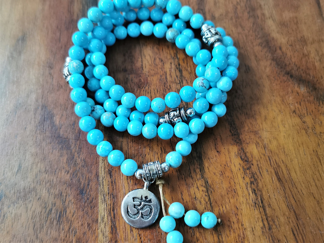 Turquoise Howlite Mala Beads - Ocean Gypsy NZ