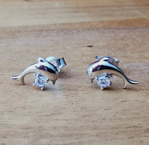 Silver Dolphin Earrings - Ocean Gypsy NZ