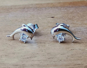 Silver Dolphin Earrings - Ocean Gypsy NZ