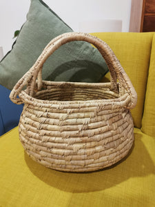 Round Basket Natural - Ocean Gypsy NZ