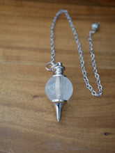 Load image into Gallery viewer, Round Pendulums in various crystals, Tiger Eye, Amethyst, Rose Quartz, Lapis Lazuli - Ocean Gypsy NZ