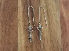 Load image into Gallery viewer, Boho Thread Dream Catcher Earrings