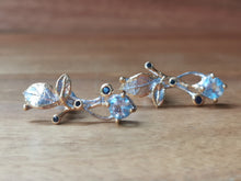 Load image into Gallery viewer, Blue Topaz Leaf Hand Made Earrings - Ocean Gypsy NZ