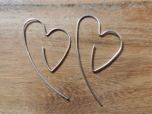 Heart Hooped Earrings - Ocean Gypsy NZ