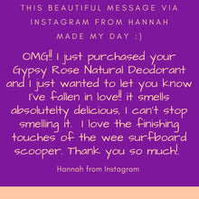 Load image into Gallery viewer, Gypsy Rose Scented Natural Deodorant Arm Balm infused with Kawakawa Oil - Ocean Gypsy NZ