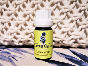 Organic Lemongrass Essential Oil with Wooden Travel Container - Ocean Gypsy NZ