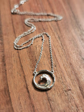 Load image into Gallery viewer, Delicate Small Wave Necklace with Italian Chain - Ocean Gypsy NZ